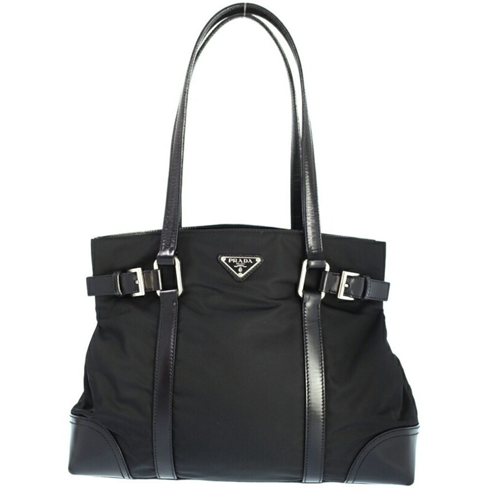Prada Tessuto Vela Tote Shoulder Bag Black